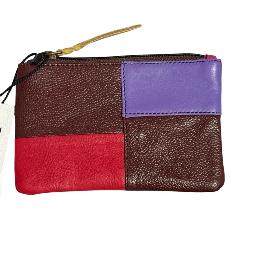 Soruka Small Leather Zip Pouch NWT - Picture 1 of 9